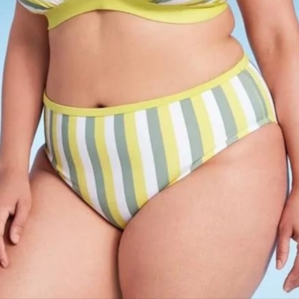 Kona Sol Women's Medium Coverage Hipster Swim Bottoms Size Large 12/14 NWT